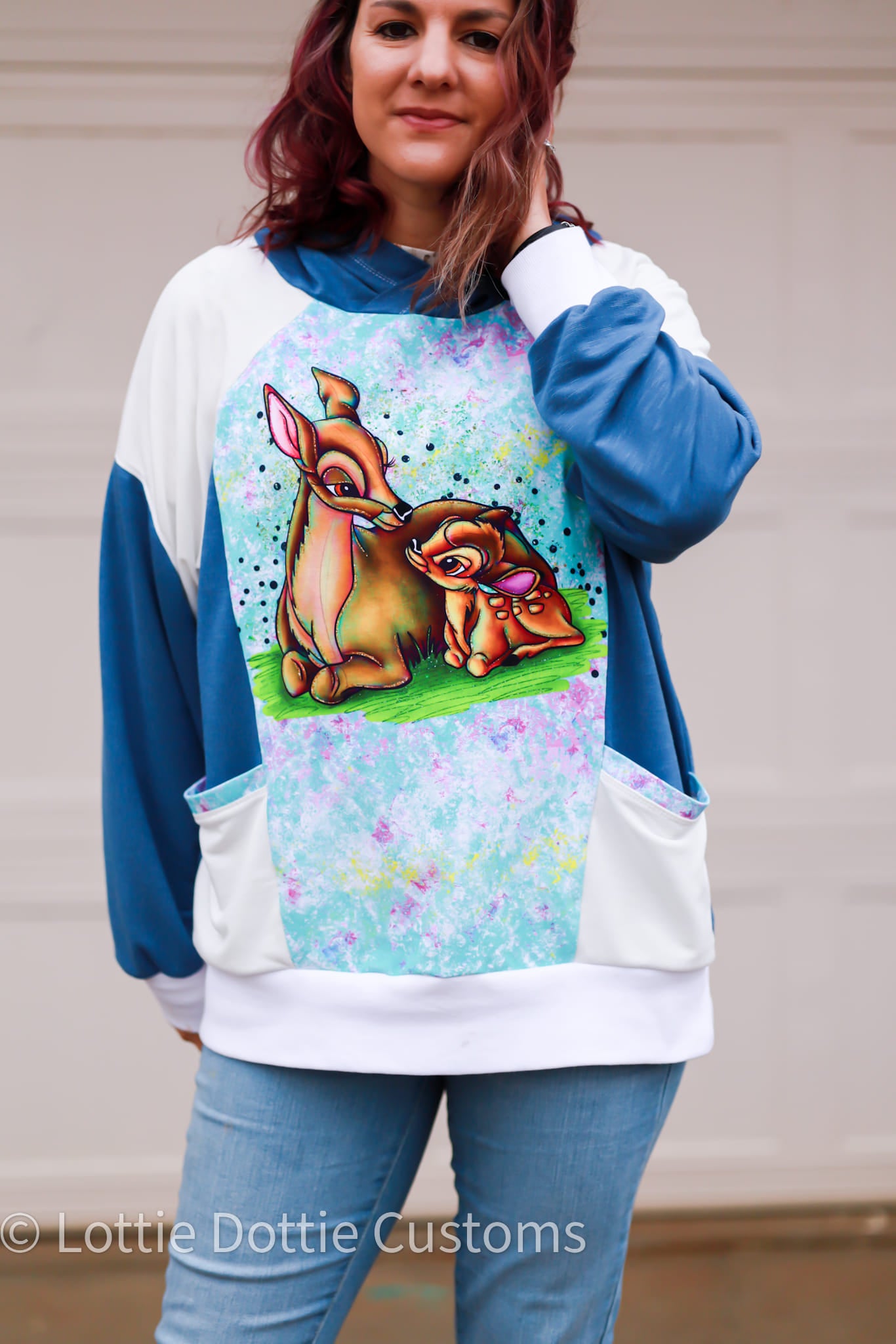 RETAIL PANEL Forest Deer & Mom (Blue)