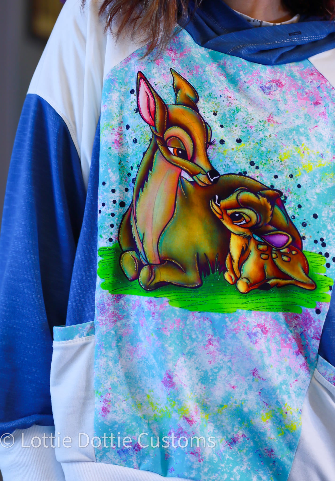 RETAIL PANEL Forest Deer & Mom (Blue)