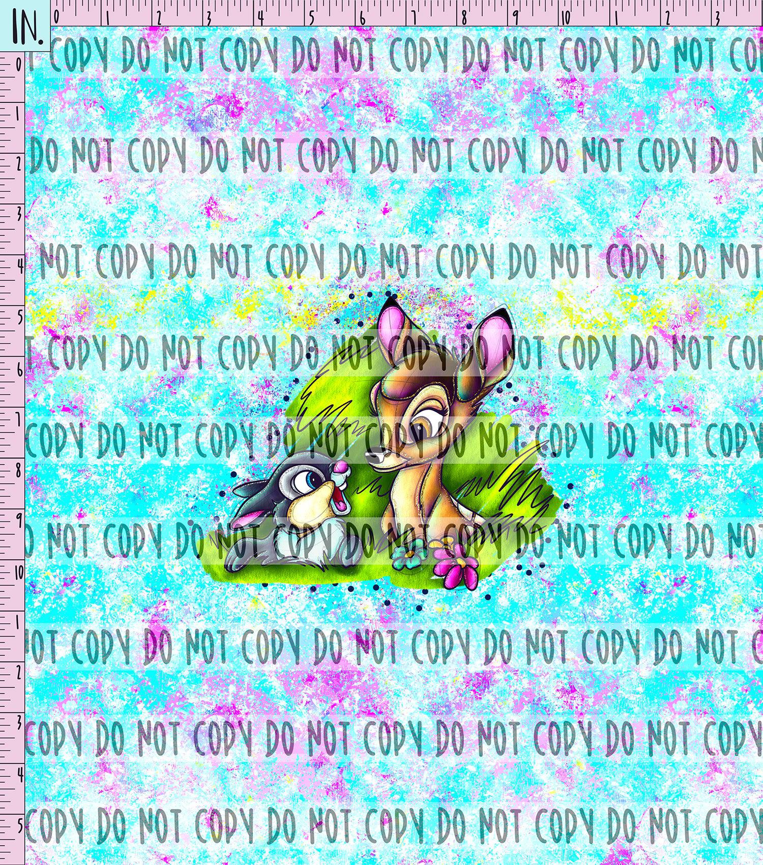 RETAIL PANEL Forest Deer Friends (Blue)