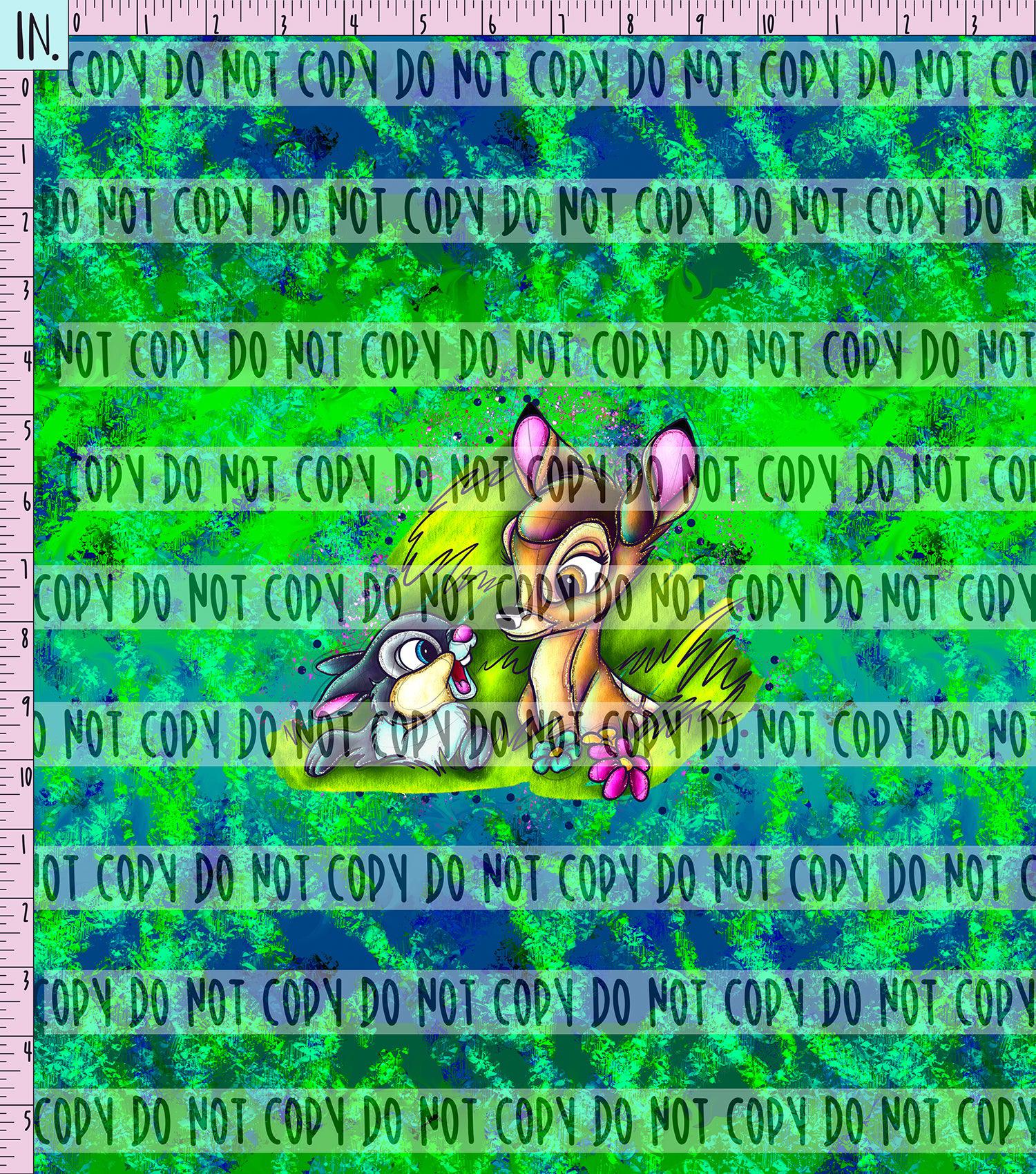 RETAIL PANEL Forest Deer Friends (Green)