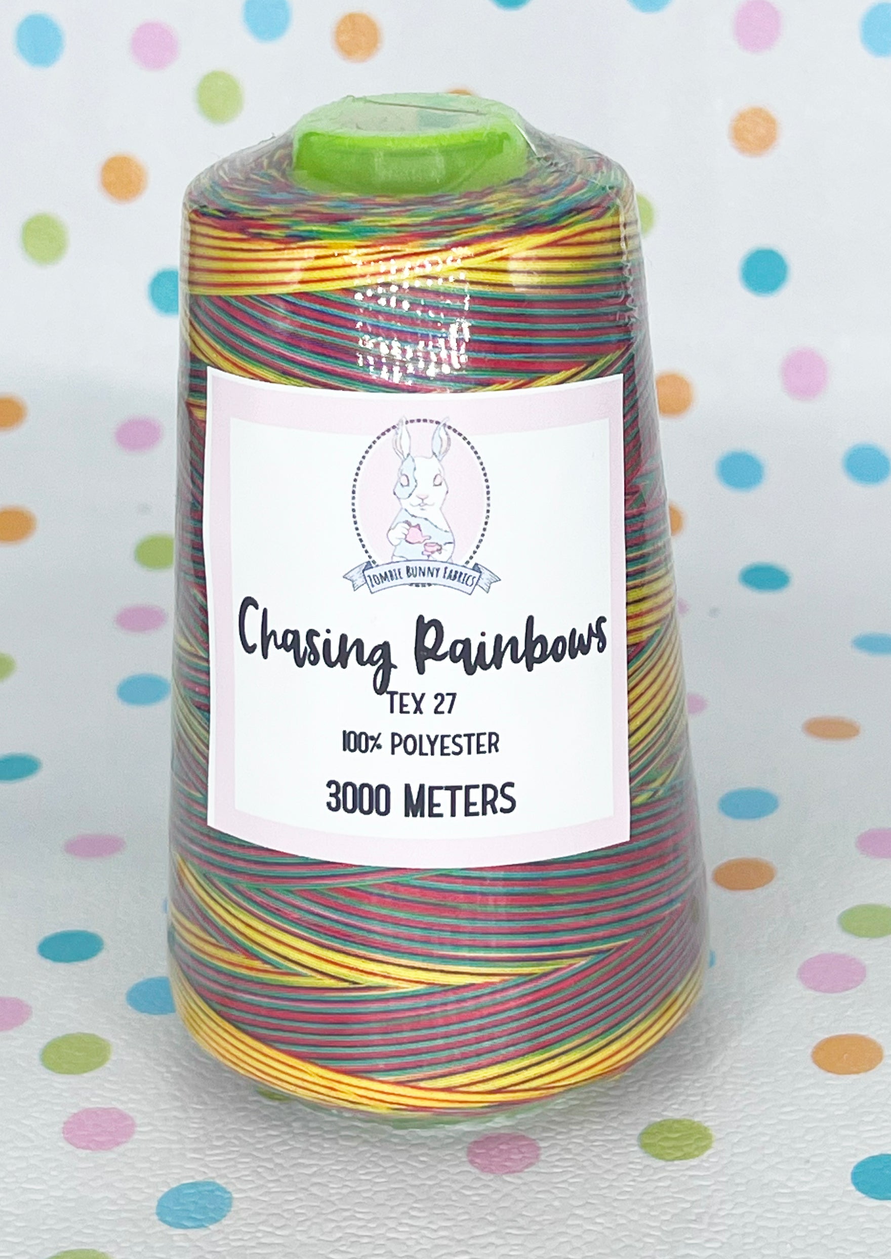 RETAIL THREAD Tex 27 Polyester Sewing Thread (3000 Meters) Multicolor