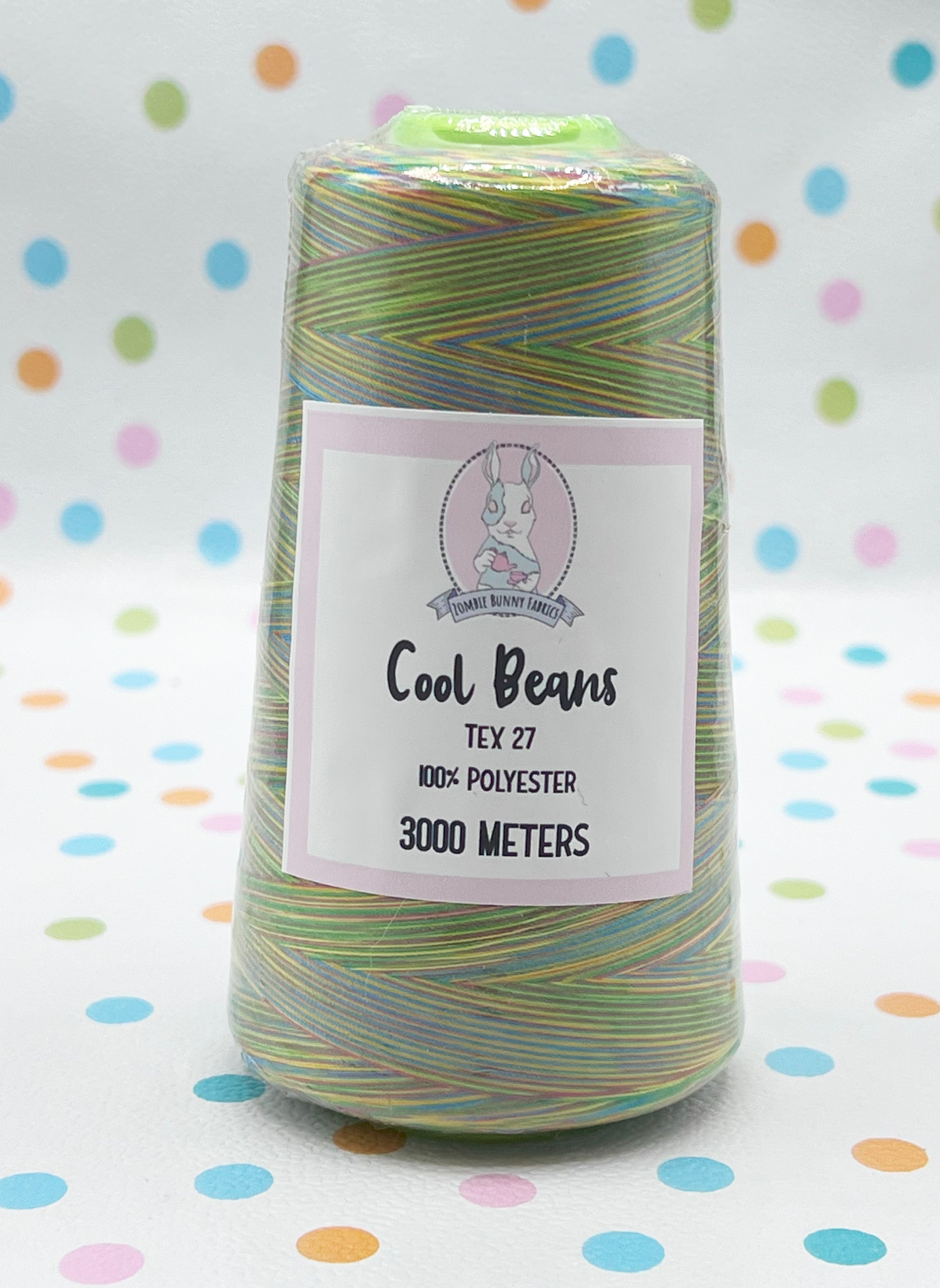 RETAIL THREAD Tex 27 Polyester Sewing Thread (3000 Meters) Multicolor