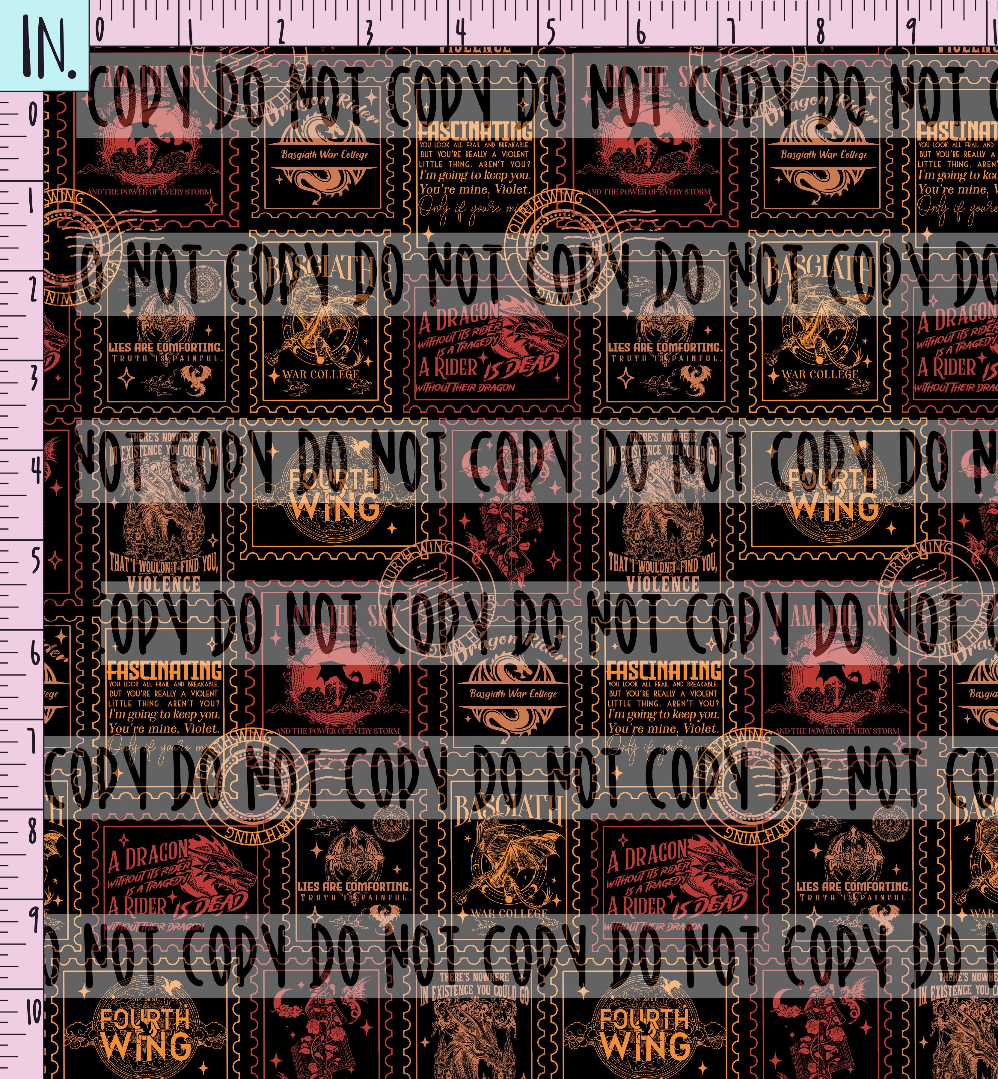 RETAIL Dragon Book Stamps (Black)