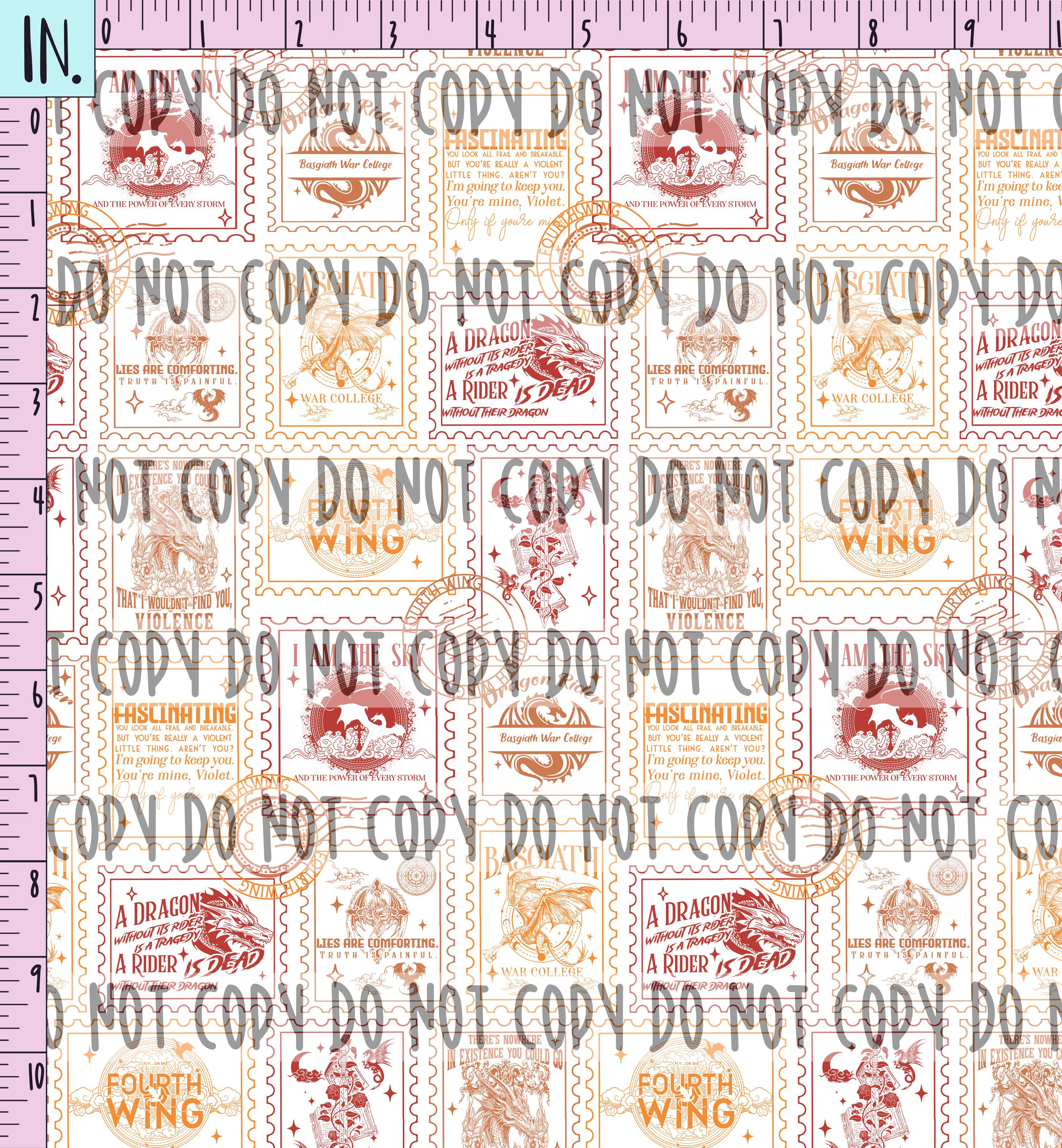 RETAIL Dragon Book Stamps (White)