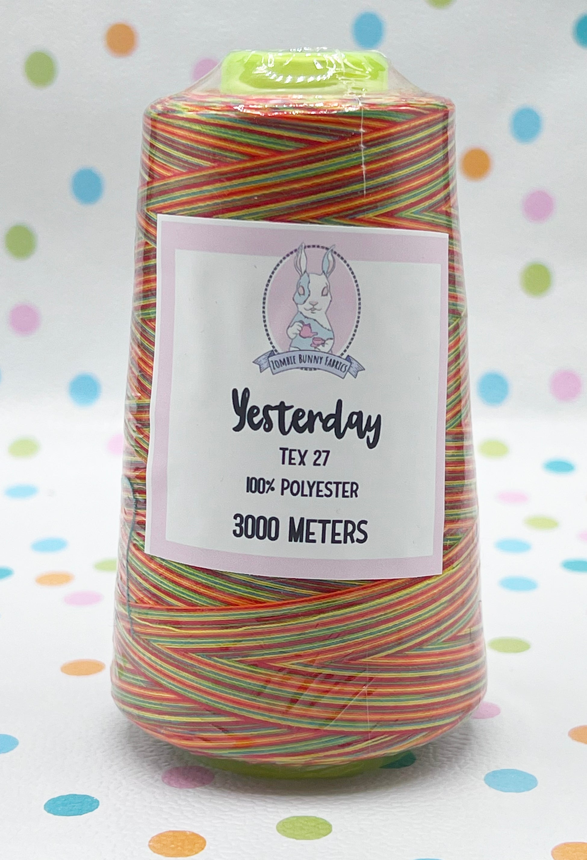 RETAIL THREAD Tex 27 Polyester Sewing Thread (3000 Meters) Multicolor