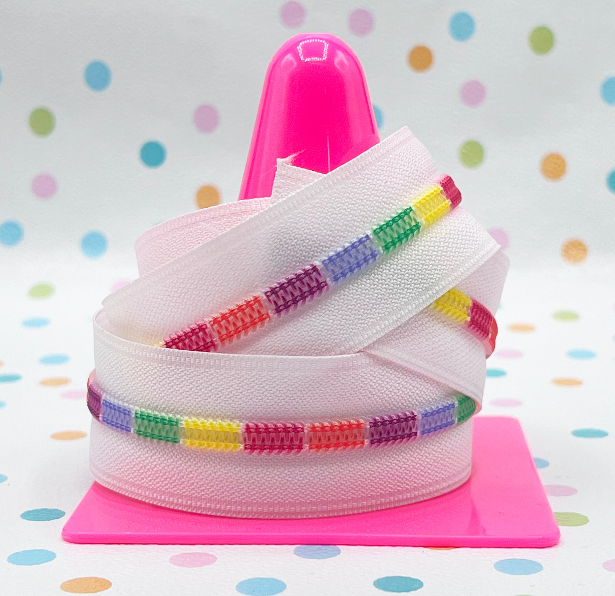 RETAIL ZIPPER TAPE Rainbow Dashes