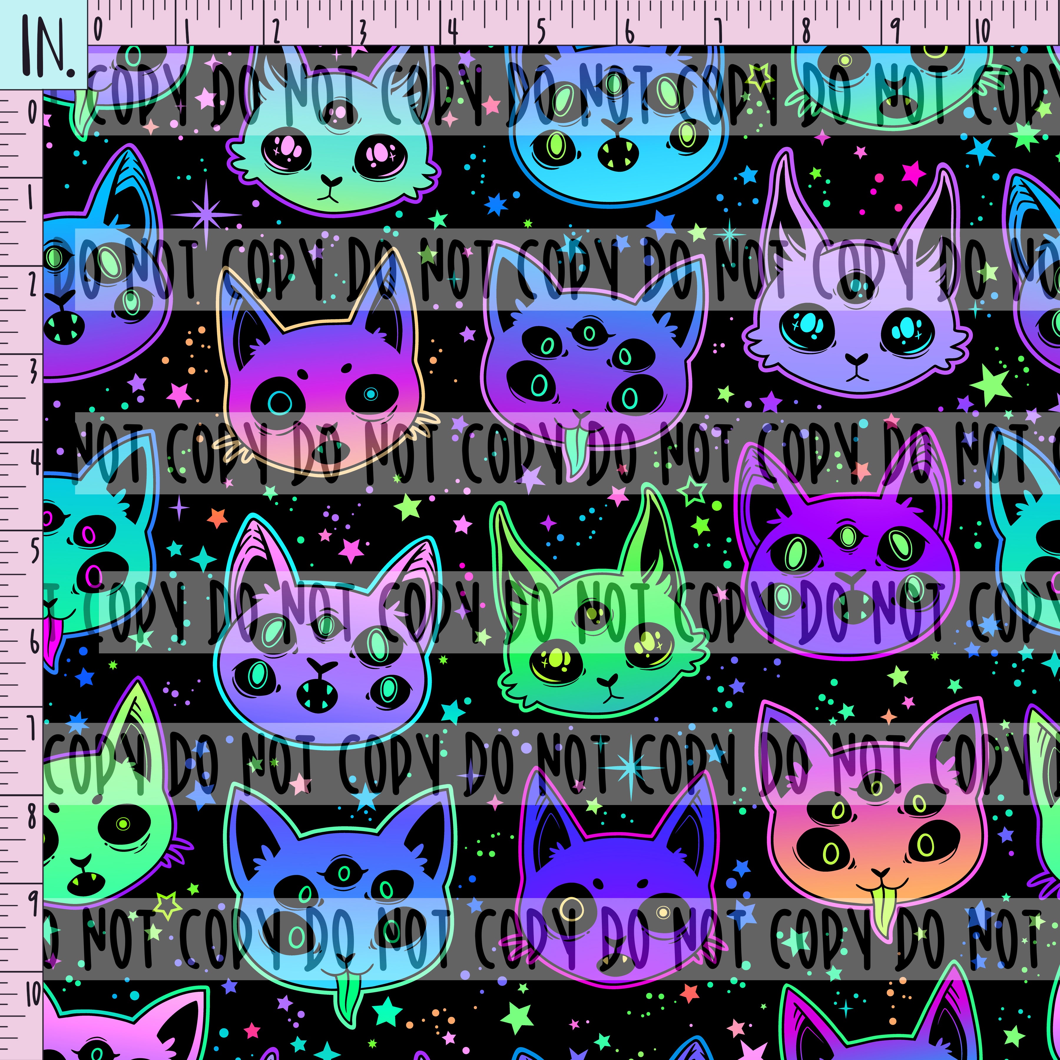 RETAIL Neon Kitty Faces