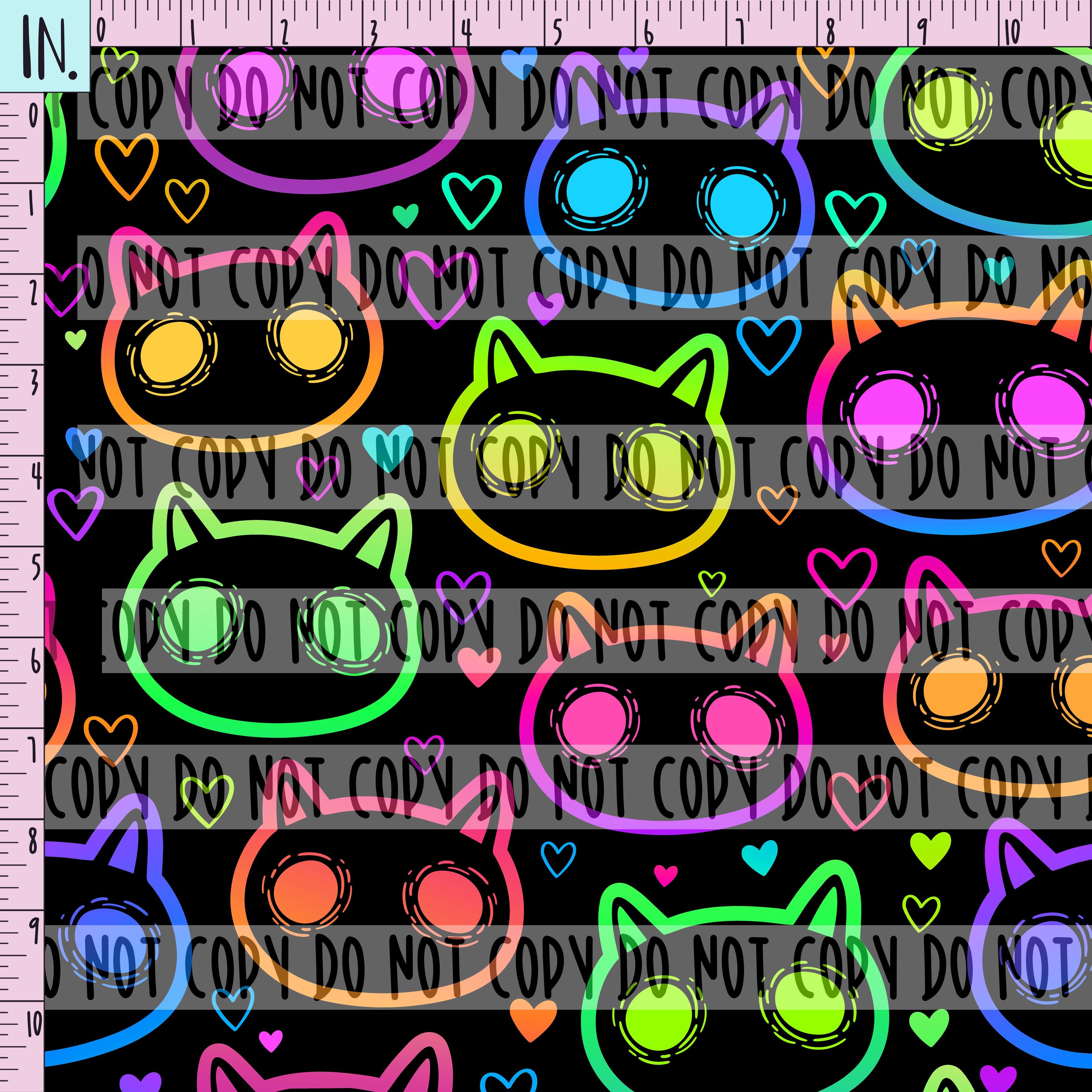 RETAIL *VINYL* Neon Rainbow Kitties