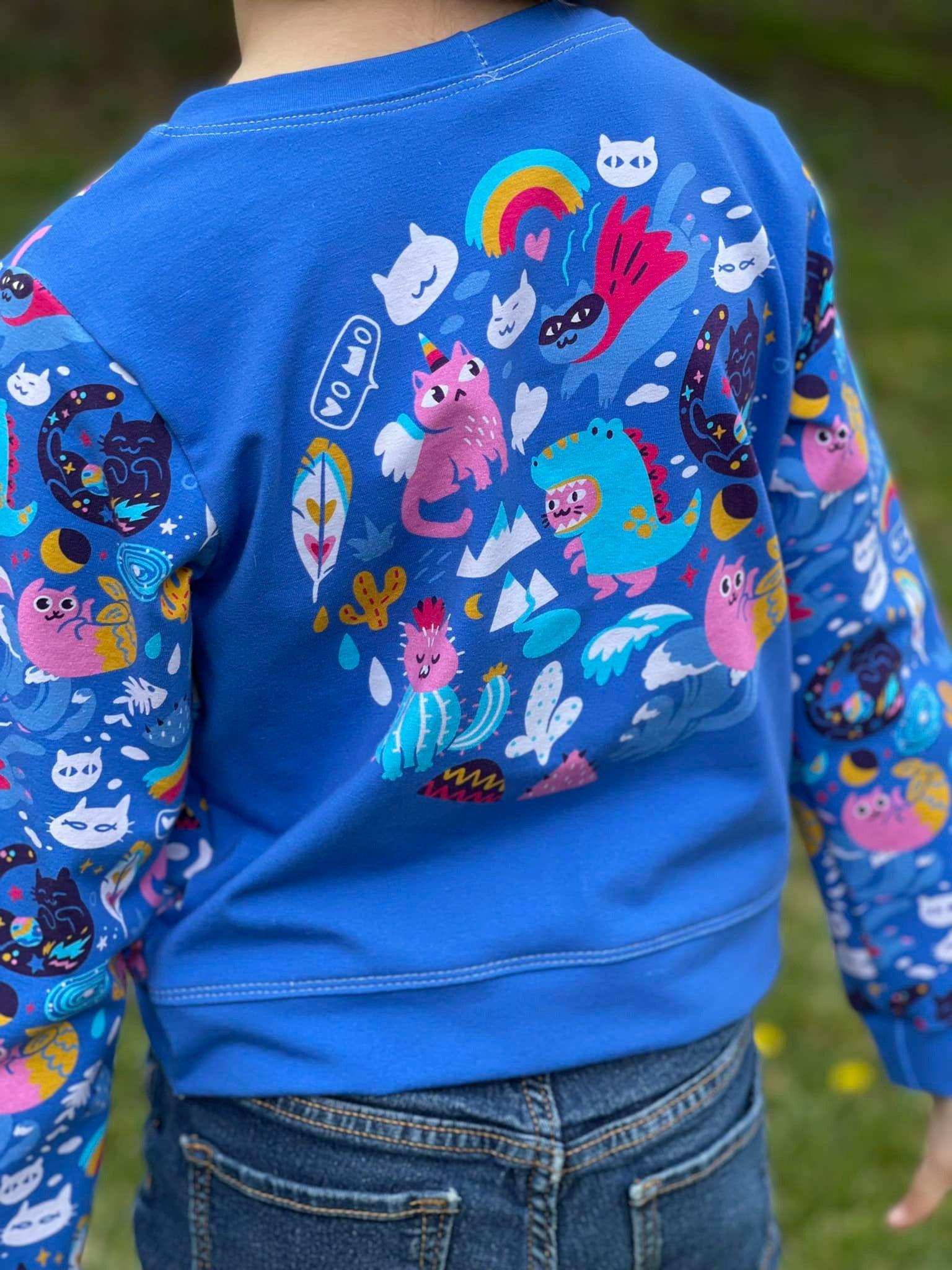 RETAIL PANEL R15 Kawaii Cats Blue