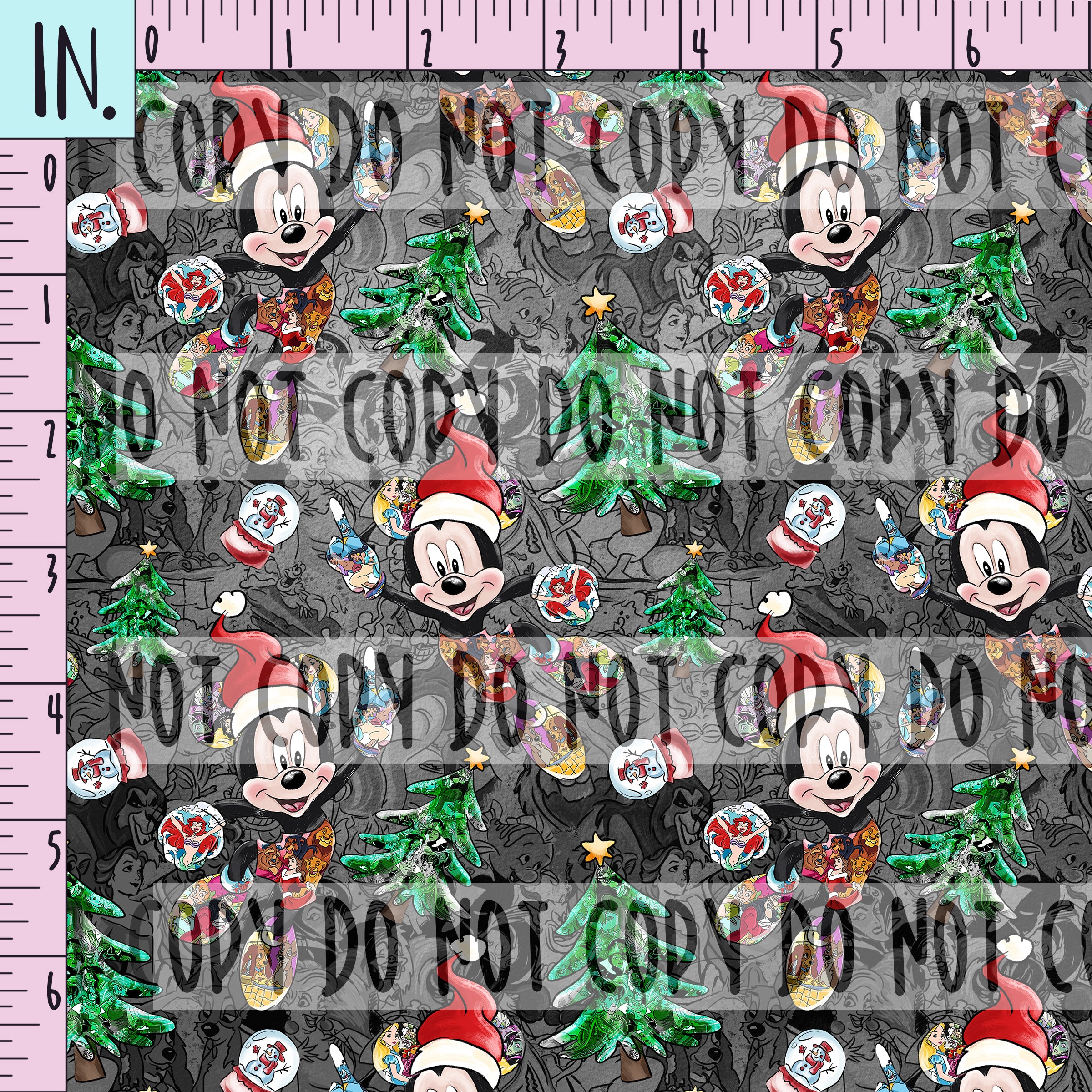 RETAIL Black & Grey Mouse Christmas
