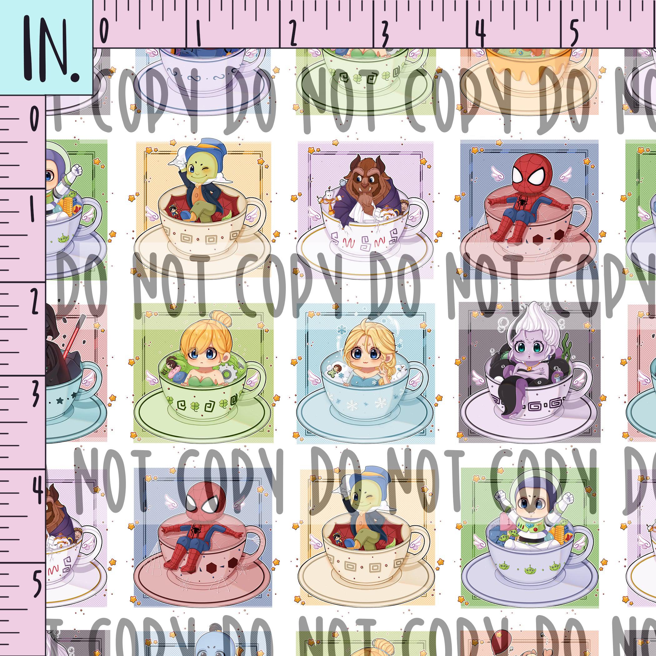 RETAIL Tea Cups Checkered (Tiny)