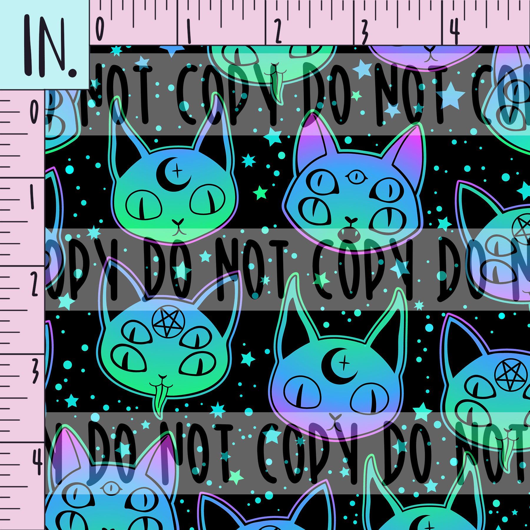RETAIL Teal Kitties Tiny