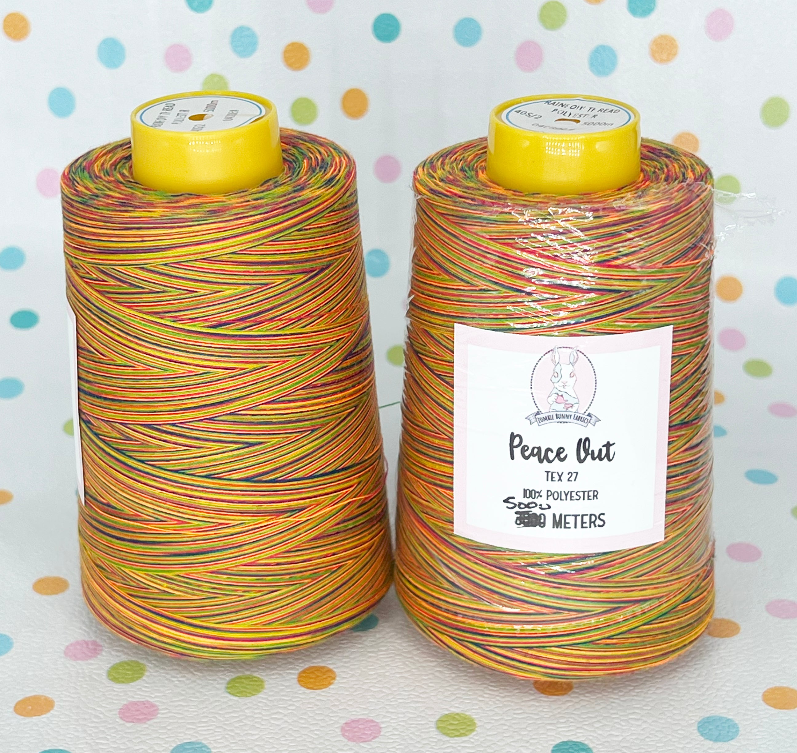 RETAIL THREAD Tex 27 Polyester Sewing Thread (5000 Meters) Multicolor