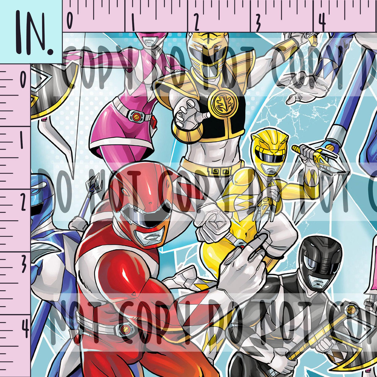 RETAIL Go Go Rangers | Zombie Bunny Fabrics